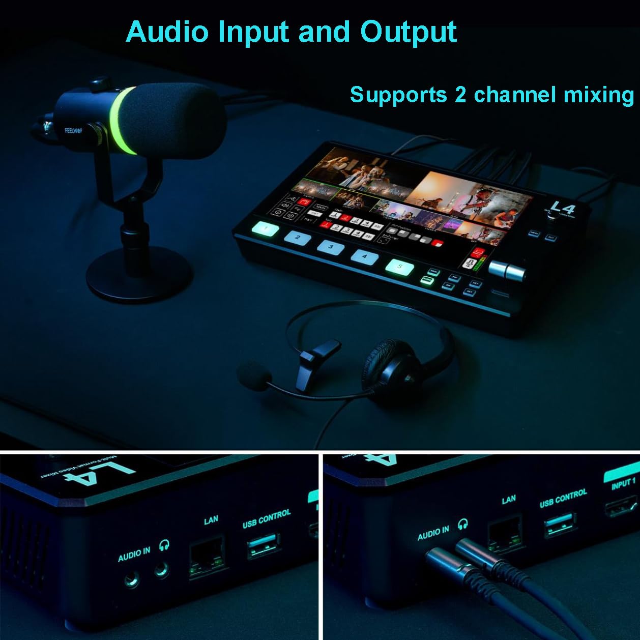 Amazon.com: FEELWORLD L4 Multi-camera Video Mixer Switcher 10.1